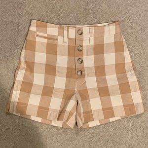 Madewell gingham shorts NWT